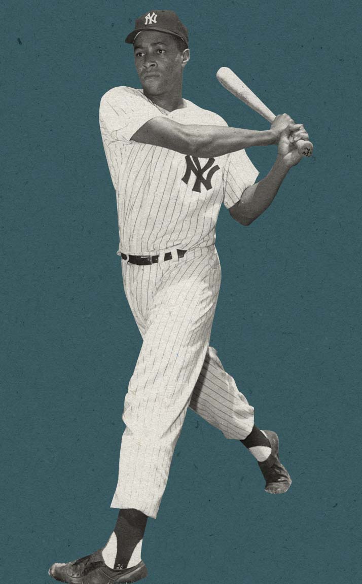 Elston Howard posing in a New York Yankees uniform