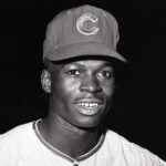 Headshot of Lou Brock in Chicago Cubs uniform.